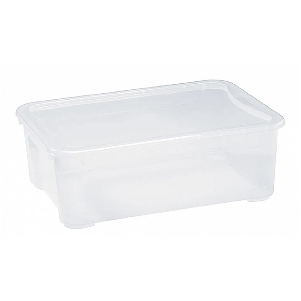 Container cu capac Econova Cristal 31l, 55.5X39X19cm, transparent