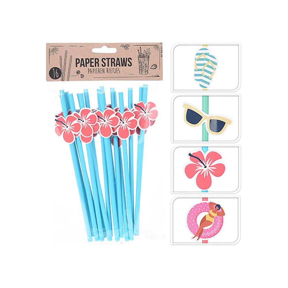 Set paie pentru cocktail 16buc, 20cm, 