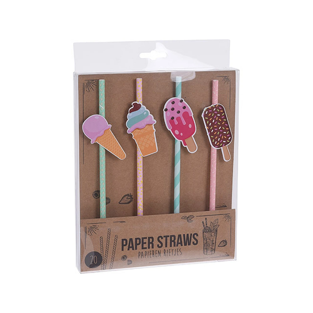 Set paie pentru cocktail 20buc, 20cm, 