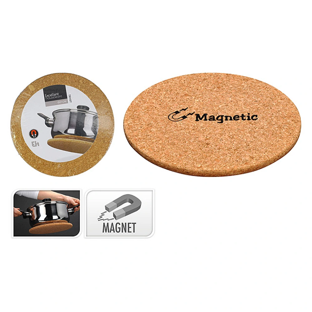 Suport pentru vase ferbinti din pluta EH D21cm cu magnet
