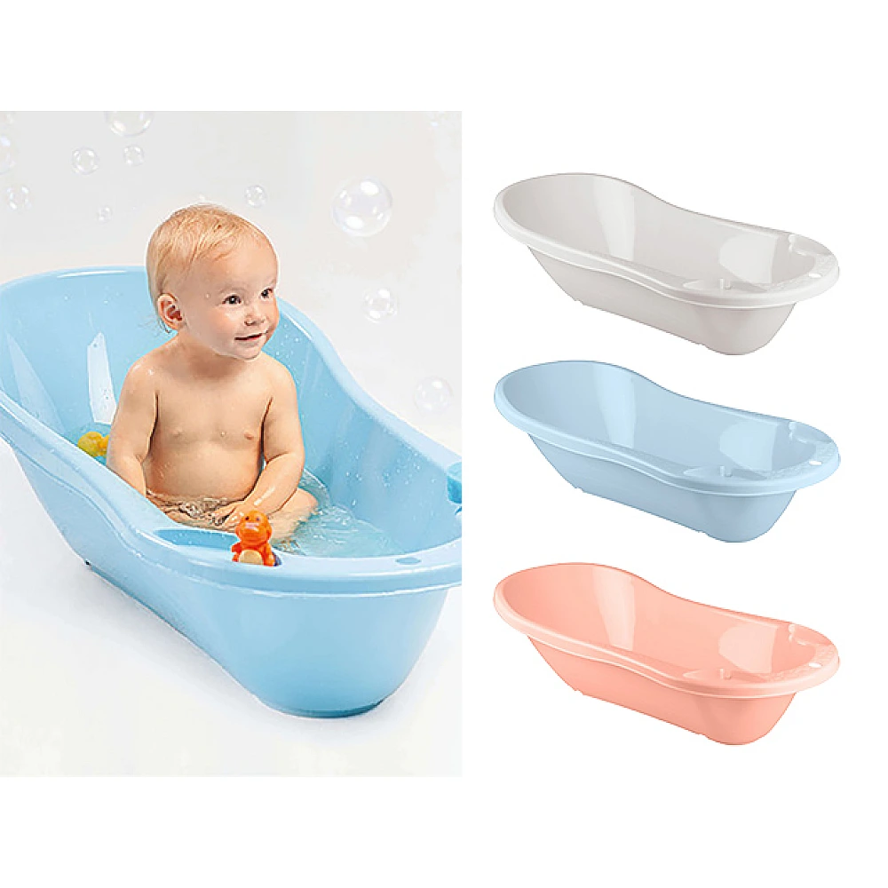 Cada pentru bebelusi Plastiska 46 l, 100X49X30.5 cm, cu surgere, 3 culori