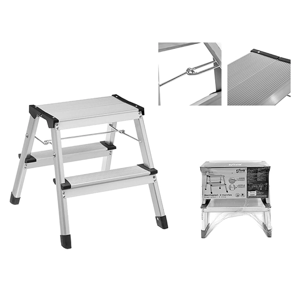 Scara Five cu 2 nivele 40.4cm,150kg, aluminiu