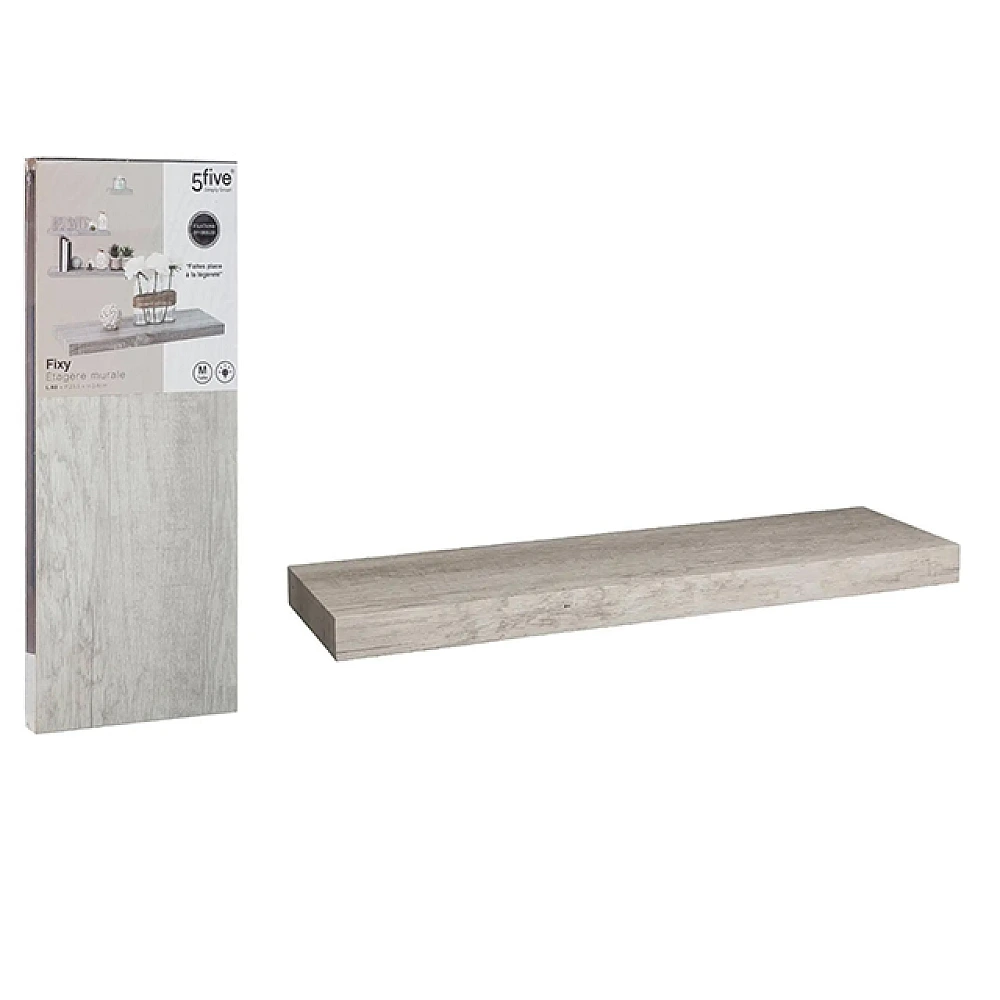 Raft 60X23.5X3.8cm Five Fixy, gri, MDF