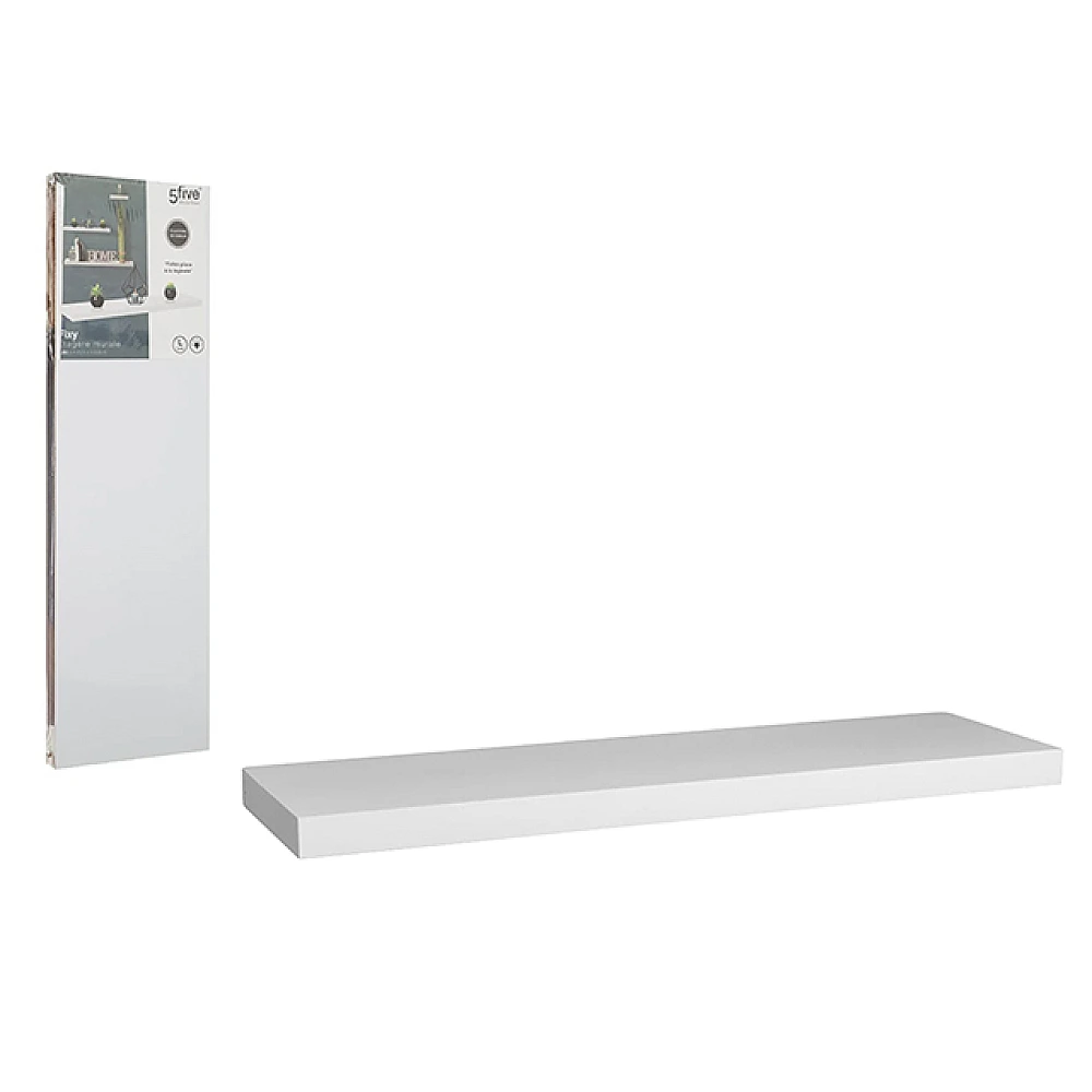 Raft 80X23.5X3.8cm Five Fixy, alb, MDF