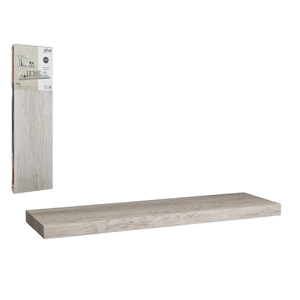 Raft 80X23.5X3.8cm Five Fixy, gri, MDF