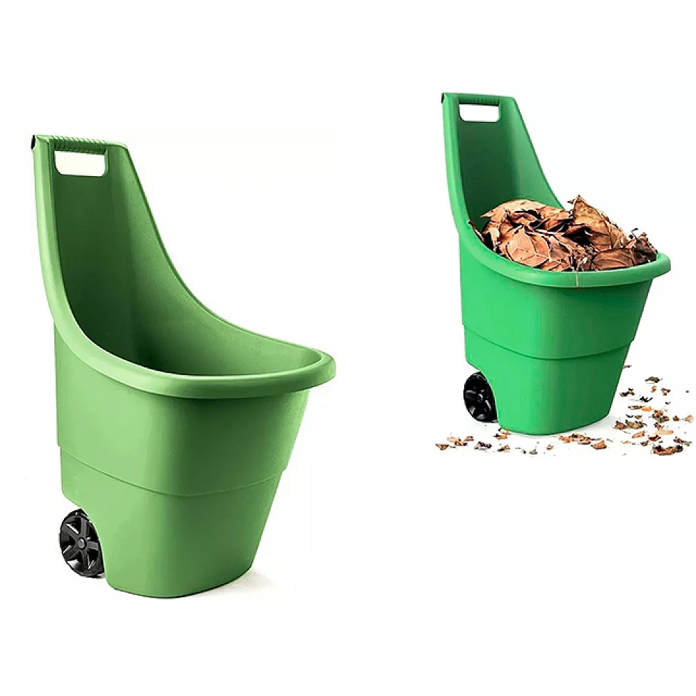 Carucior de gradina Keter Easy Go Breeze 50L, cu 2 roti, verde, plastic