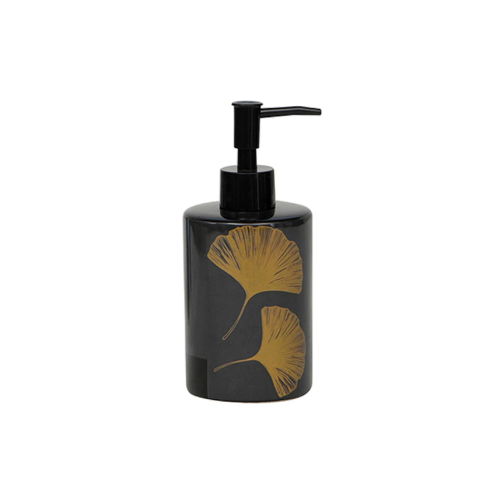 Dozator pentru săpun Tendance 320ml Gingko, negru, din piatră