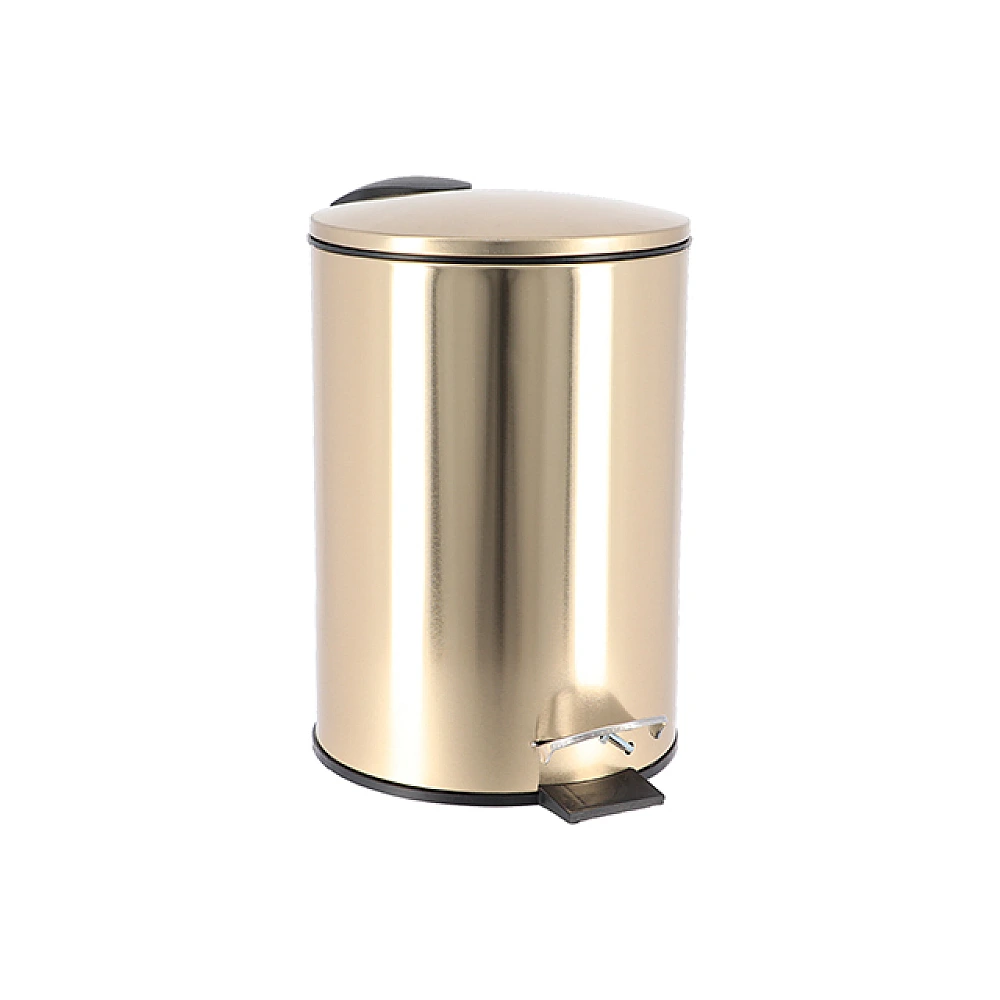 Cos pentru gunoi cu pedala Tendance 3l 24X22.55cm, metal, auriu, soft close