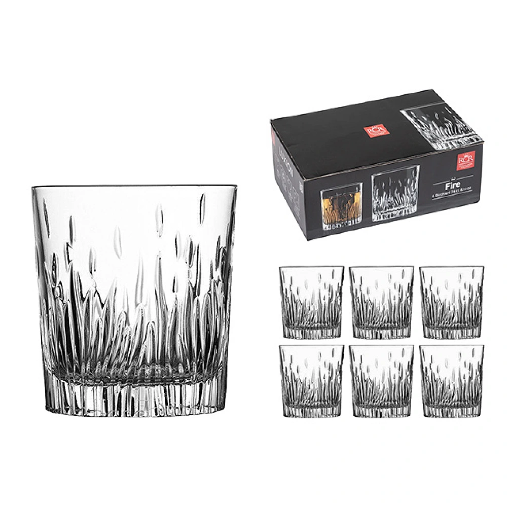 Set 6 pahare tip Tumbler Fire 240ml