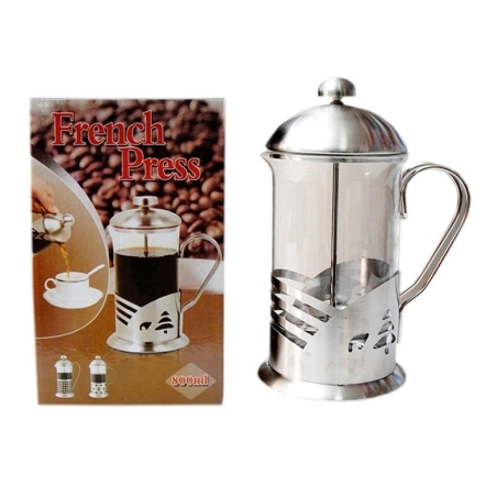 Ceainic pentru infuzie cu pres 0.8l French Press sticla/inox