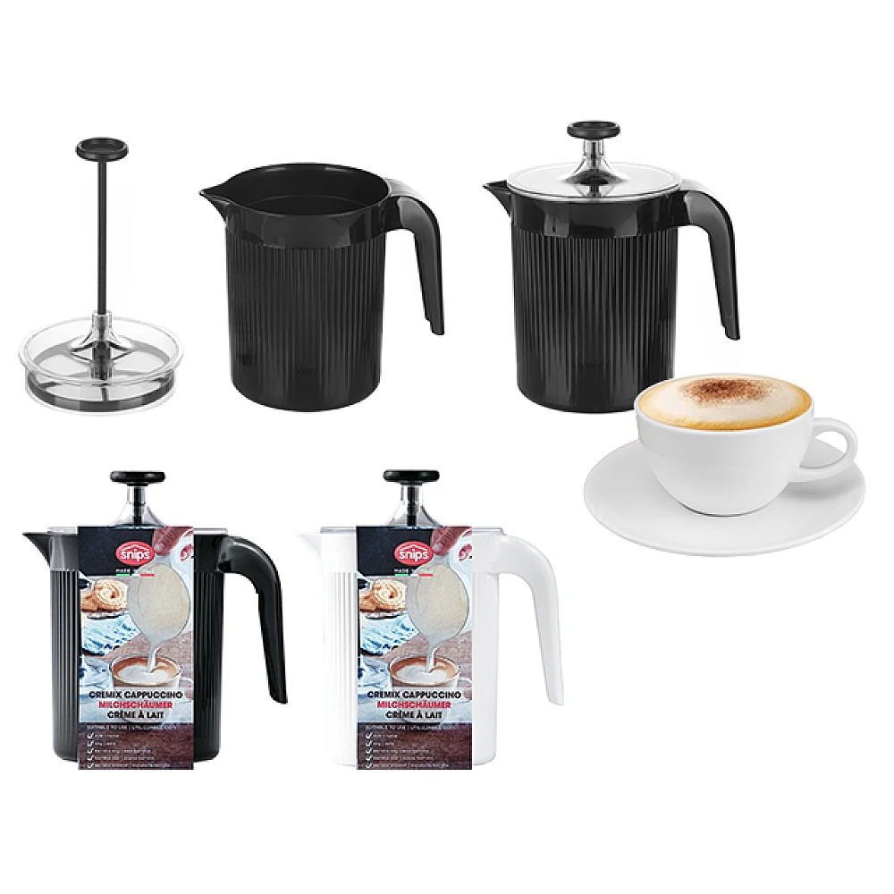 Cappuccino maker Snips Cremix 0.5l 11X9X15cm, alb/negru