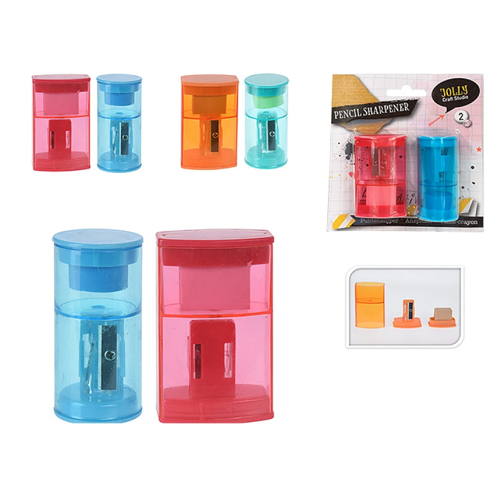 Set ascutitori pentru creioane 2 buc, plastic