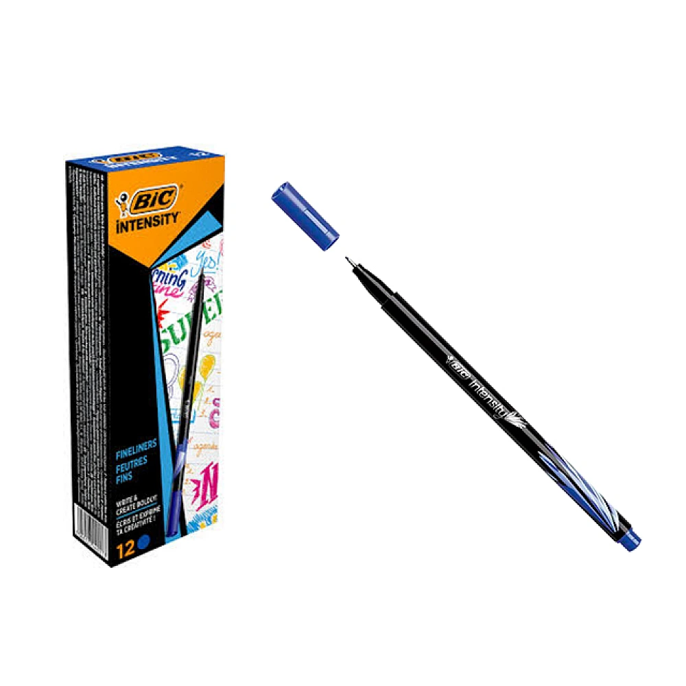 Carioca cu varf fin BIC Intecity 0.4 mm (f) albastru