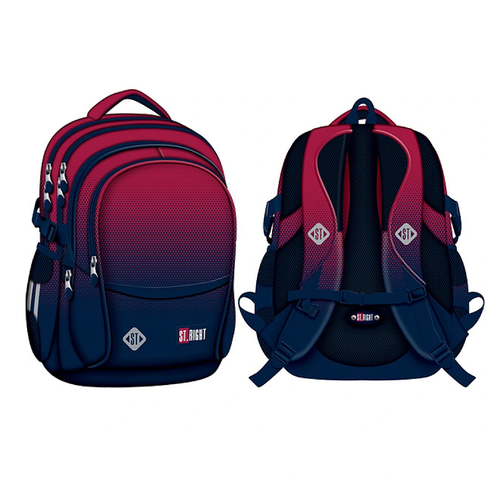 Ghiozdan scolar St.Right Burgund Gradient 32X21X43 cm
