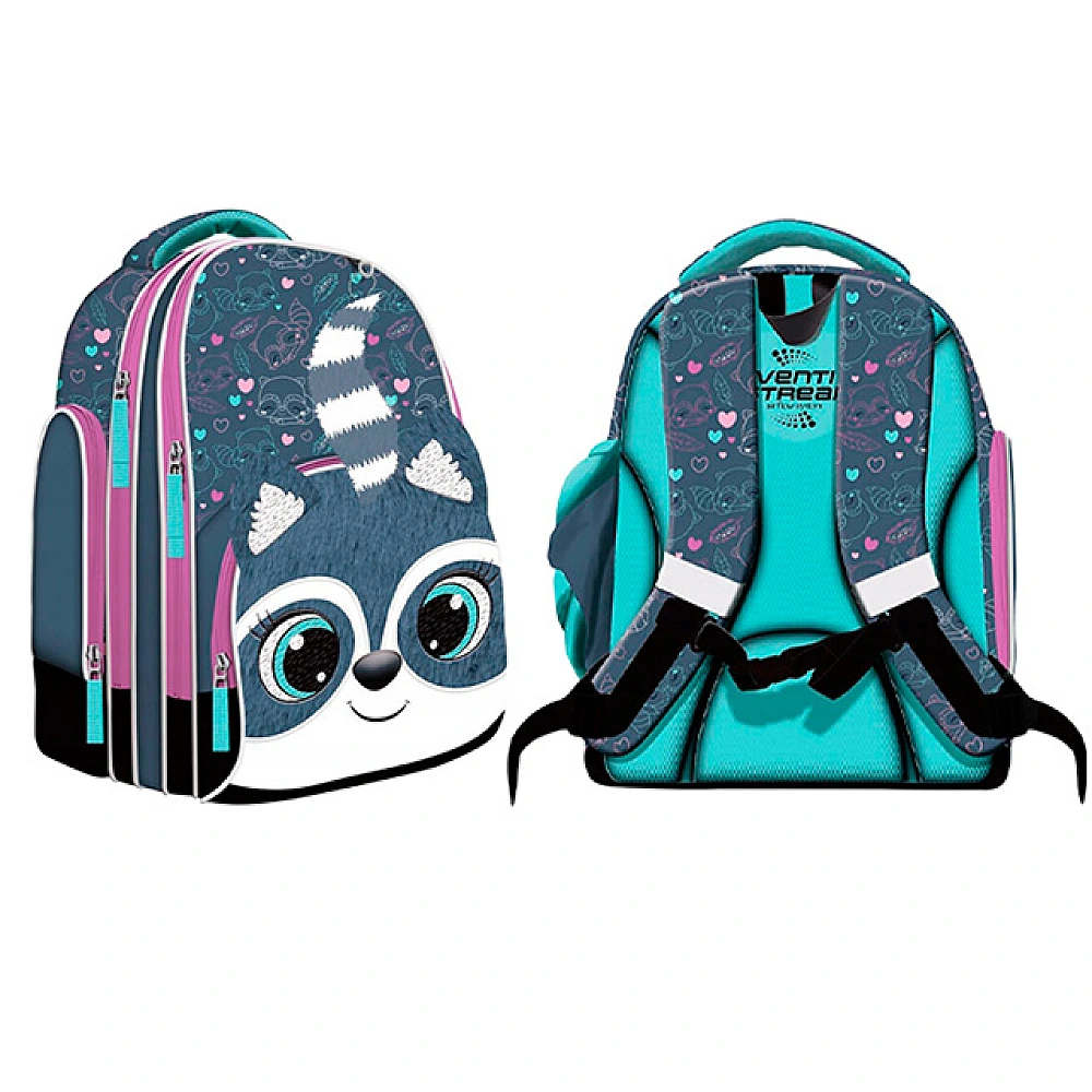 Ghiozdan scolar Bambino Racoon 31X20X37 cm