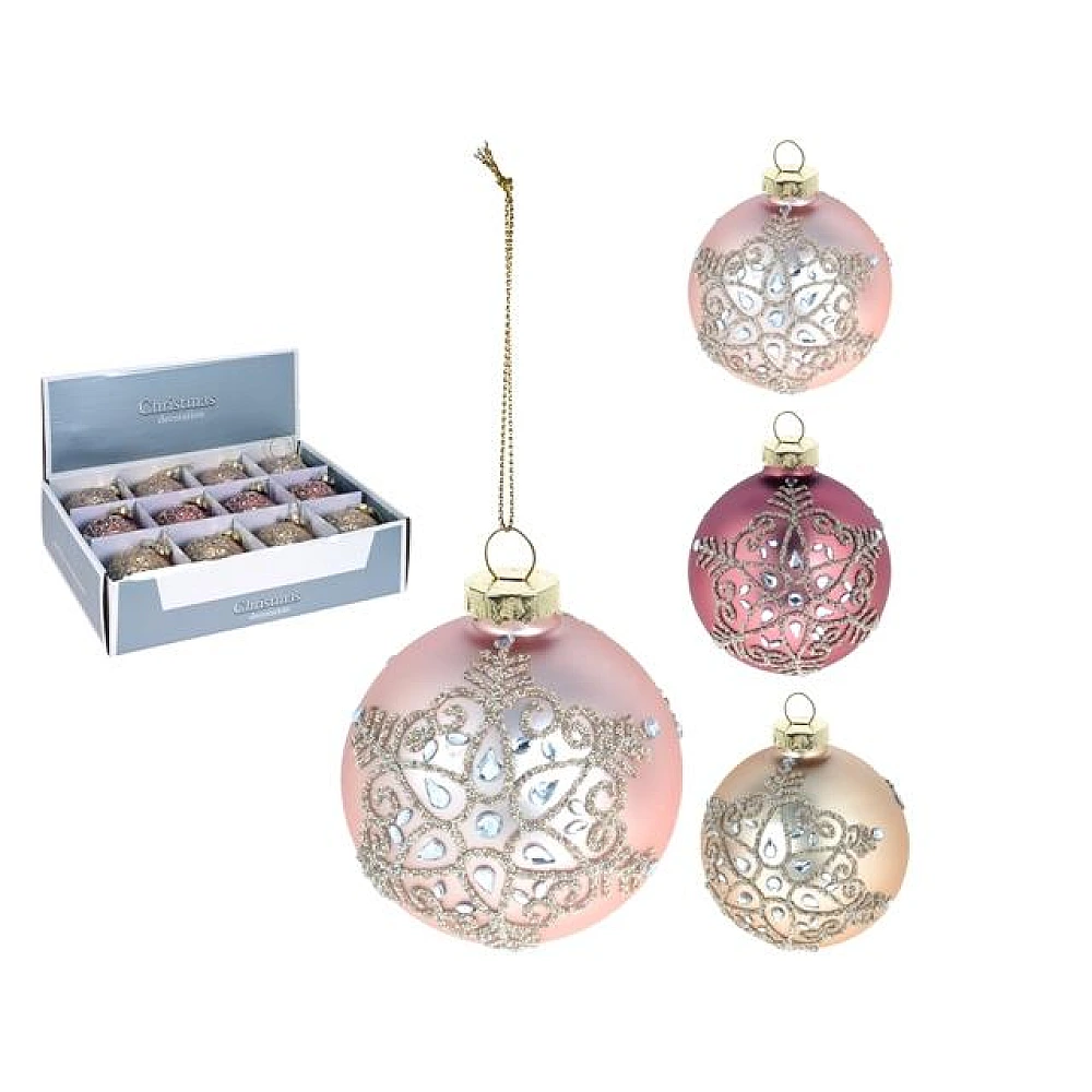 Glob pentru brad din sticla 80mm 