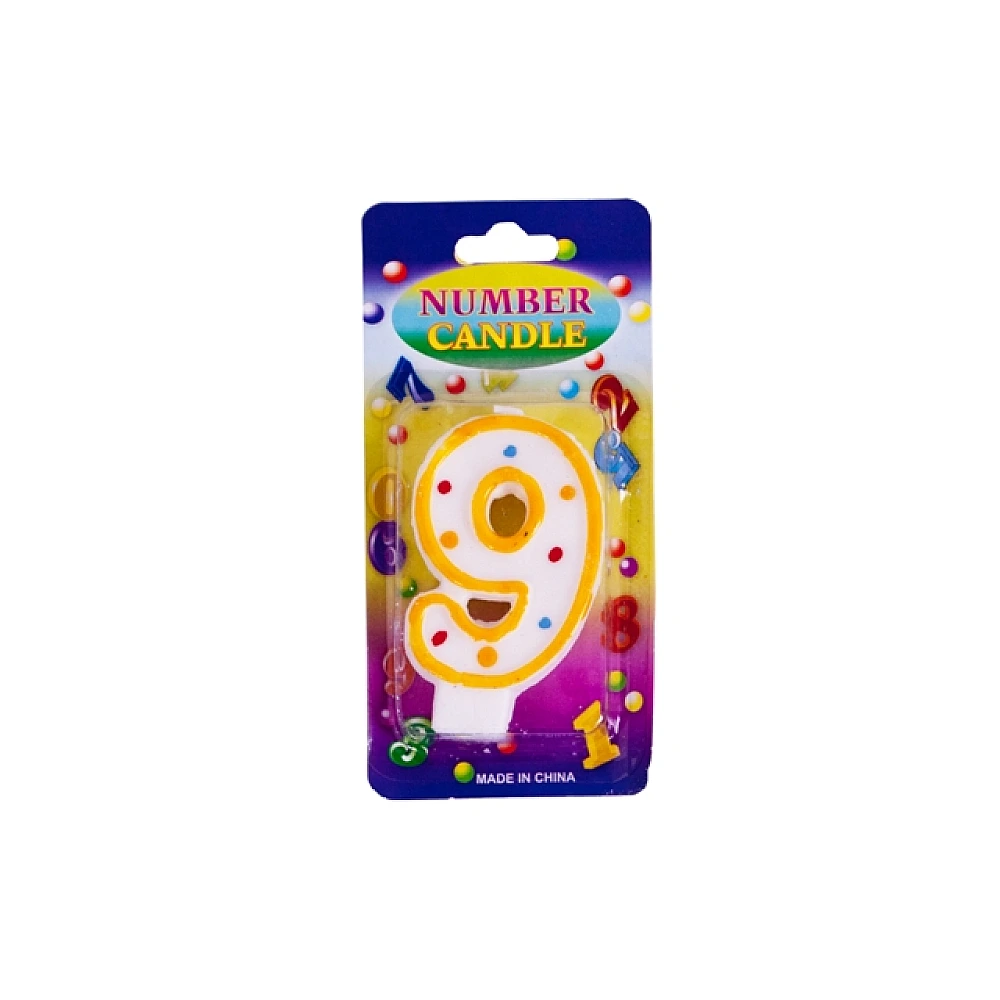 Lumanare-cifra 9 (cu puncte)