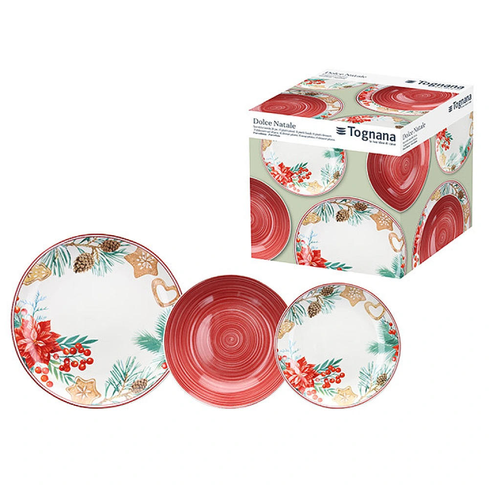 Set de veselă Tognana Dolce Natale 18buc, portelan