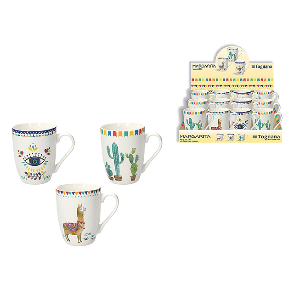 Cana 330ml Tognana Iris Margarita, 3 modele, porțelan 