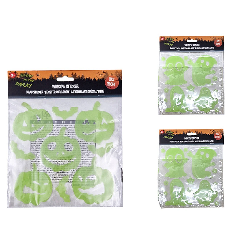 Autocolante pentru geam Halloween 19X19 cm fluorescente