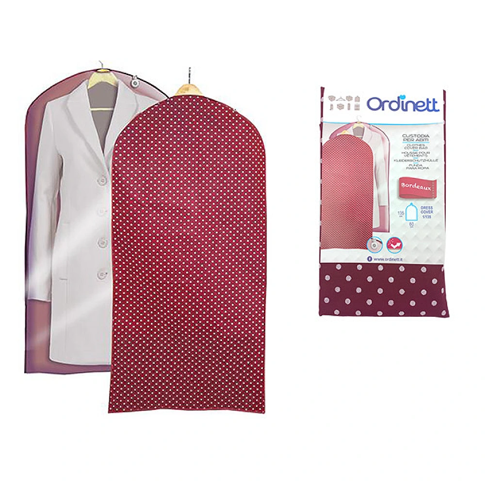 Husă textilă pentru haine Ordinett Bordeaux 60X135cm
