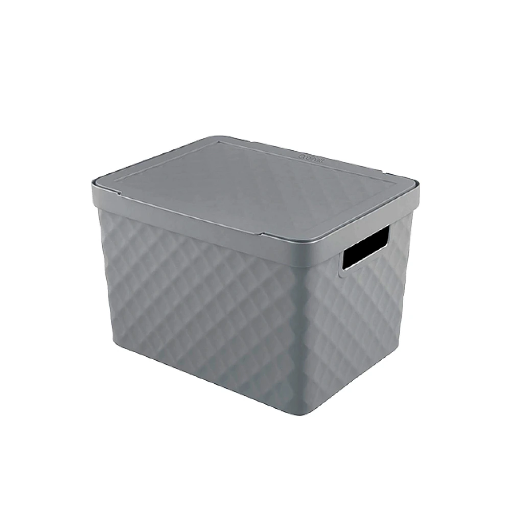 Container cu capac Kubica 17.5l , gri închis