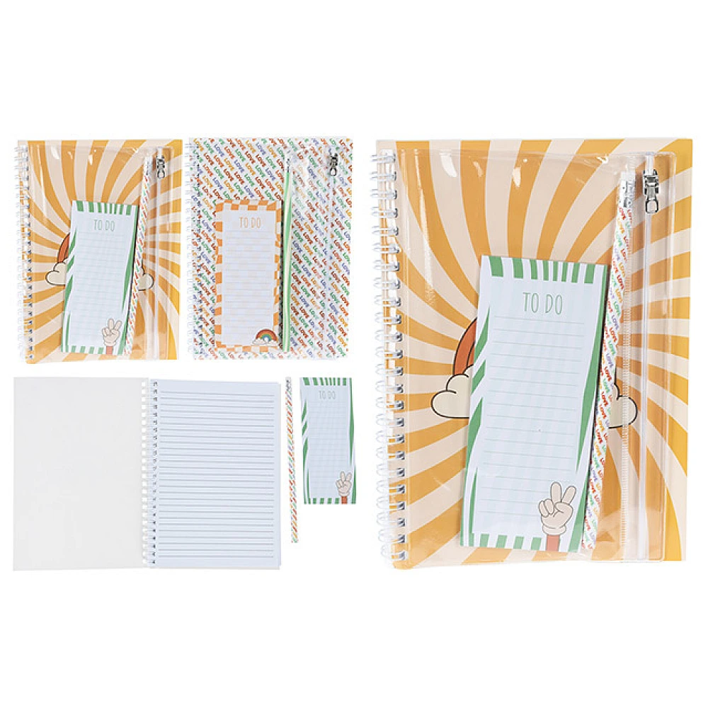 Set papetarie din 4 unitati, galben