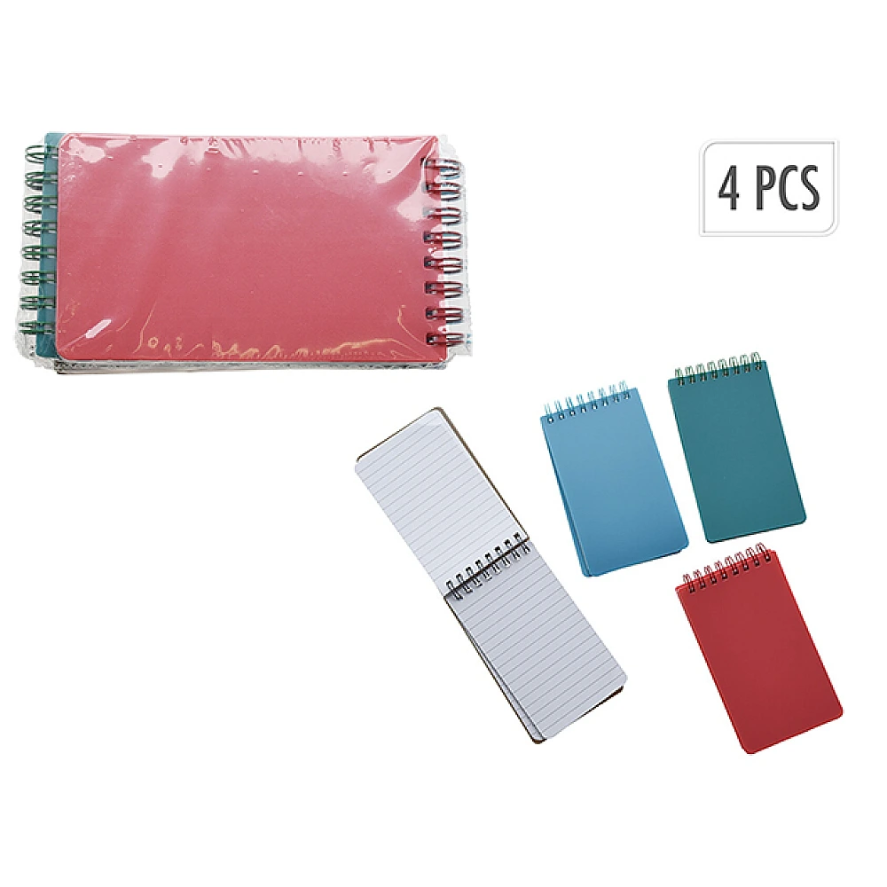 Set de carnete spiralate B5, 40 foi, 4 unit.