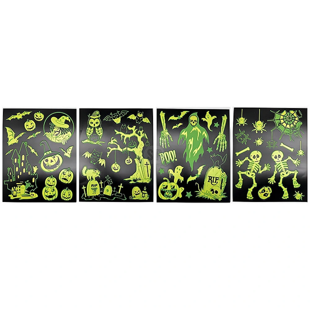 Autocolante pentru geam Halloween 30X37.5cm, fluorescente