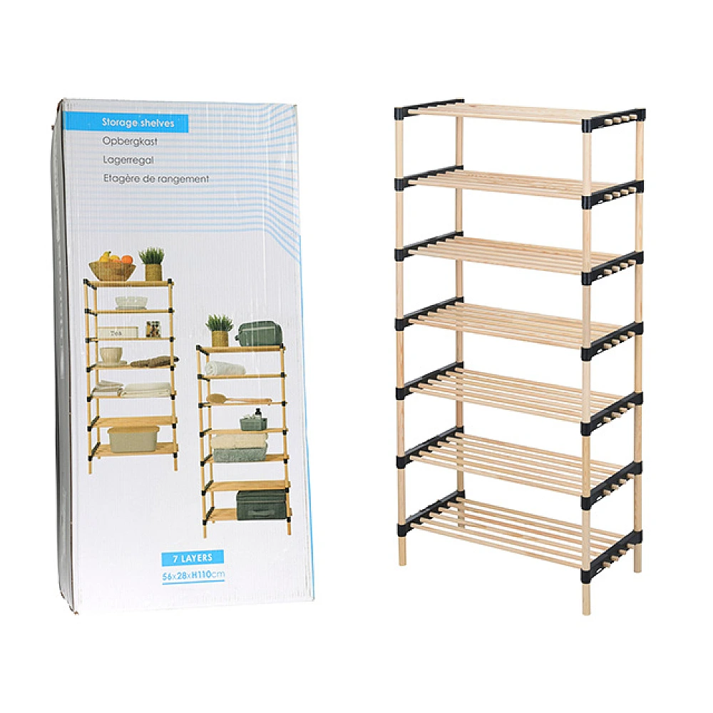 Etajeră din lemn cu 7 niveluri Storage Solutions, 56X28X110cm