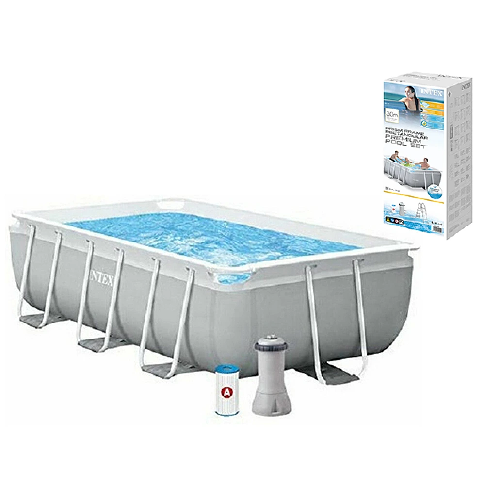 Piscină PRISM FRAME RECTANGULAR 300x175x80 cm, 3539 l, cadru metalic, cu pompa de filtrare