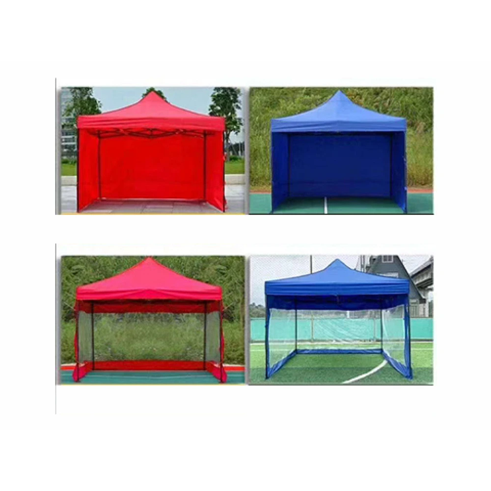 Cort pavilion 3X3X2.2m, 3 pereti, 3 nivele inaltime 1.5-2.06 m, albastru