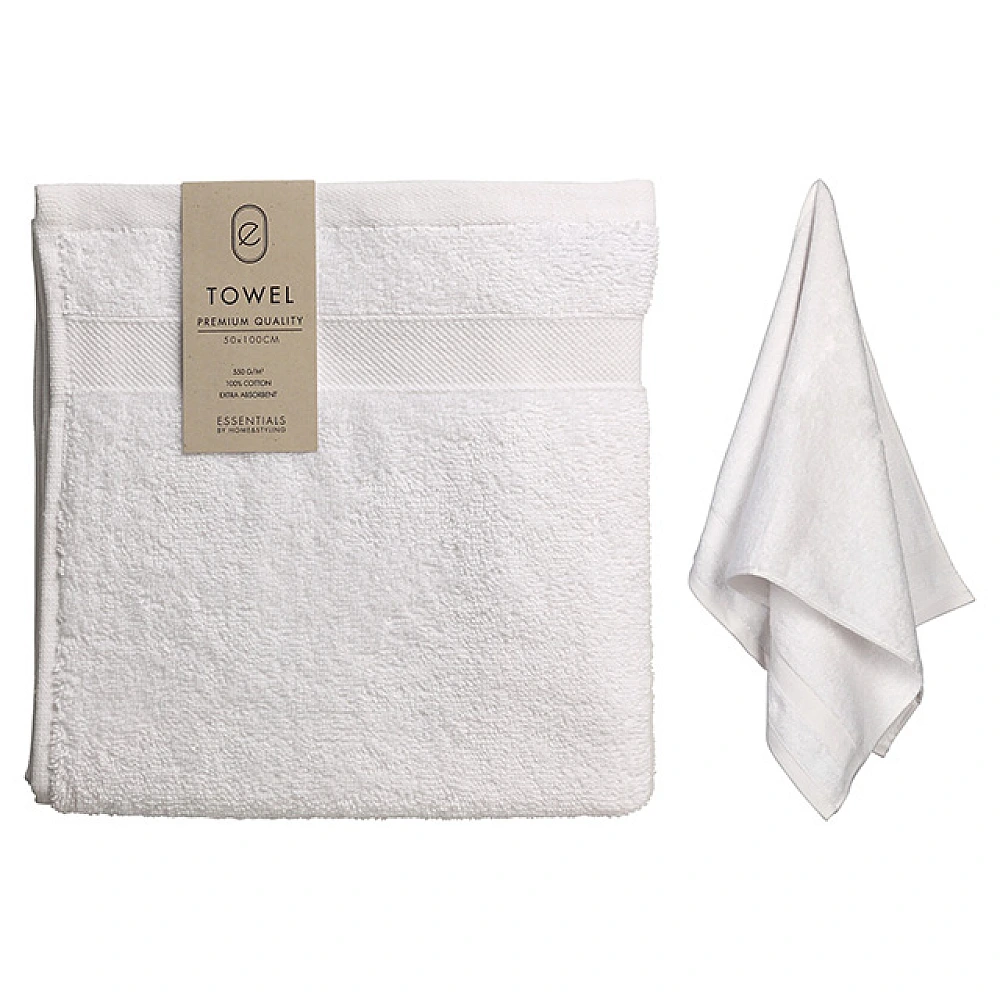 Prosop 50X100cm H&S bumbac, alb