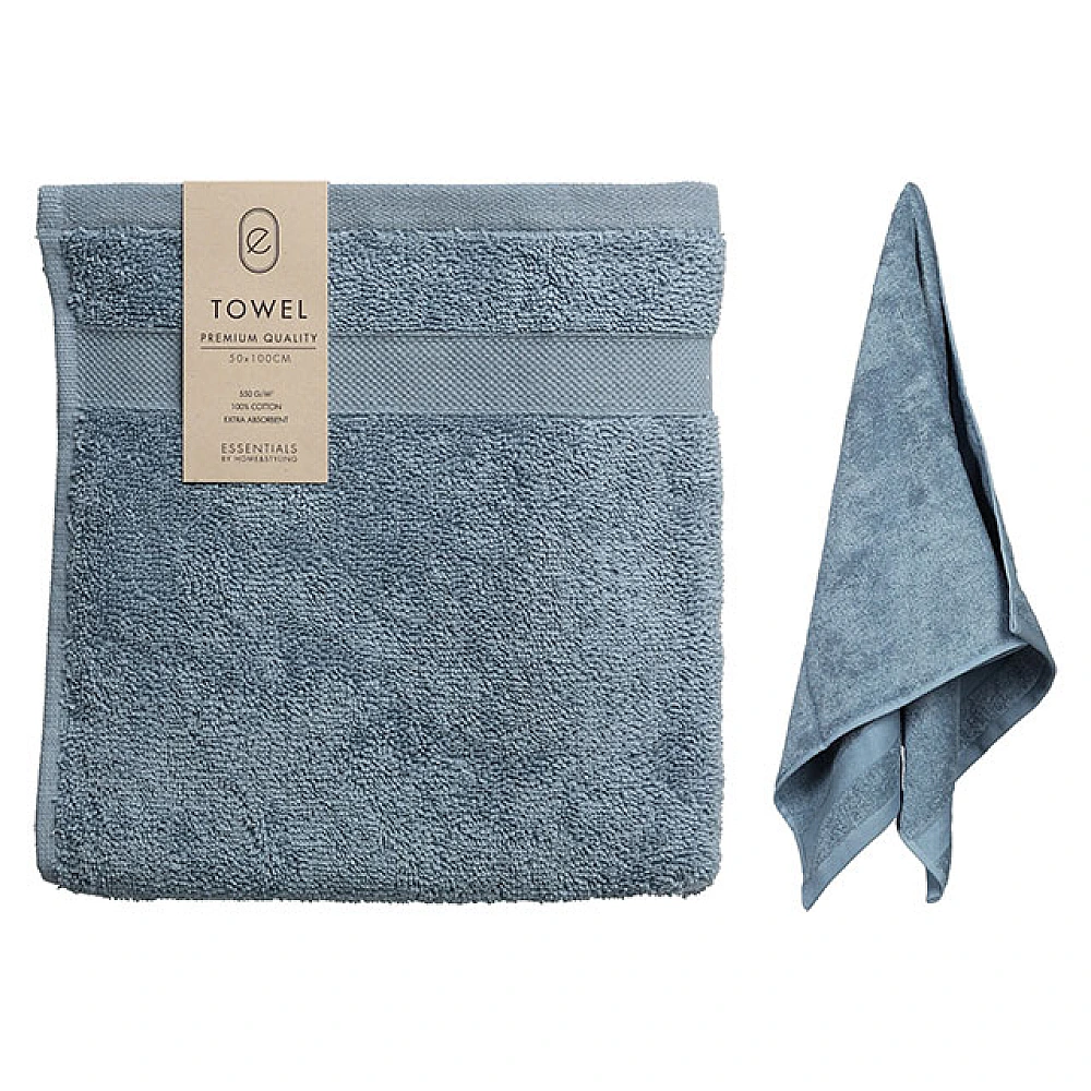 Prosop 50X100cm H&S bumbac, albastru