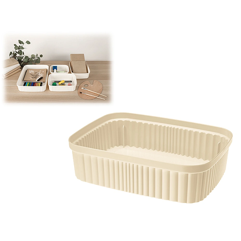 Cutie de depozitare Econova Velvet 25.5Х19Х7cm, 2.65l, fildes