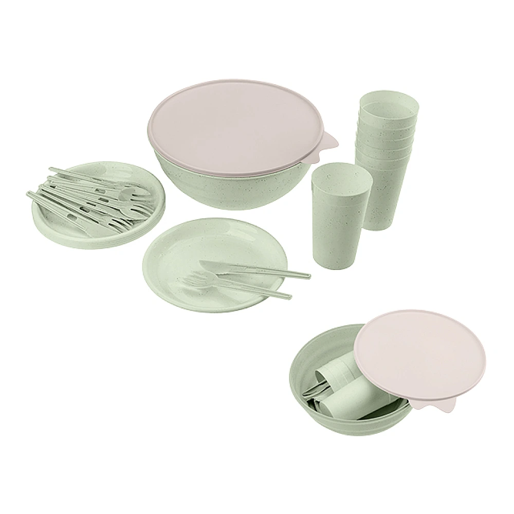 Set pentru picnic Phibo pentru 6 persoane, 25 elemente, din plastic