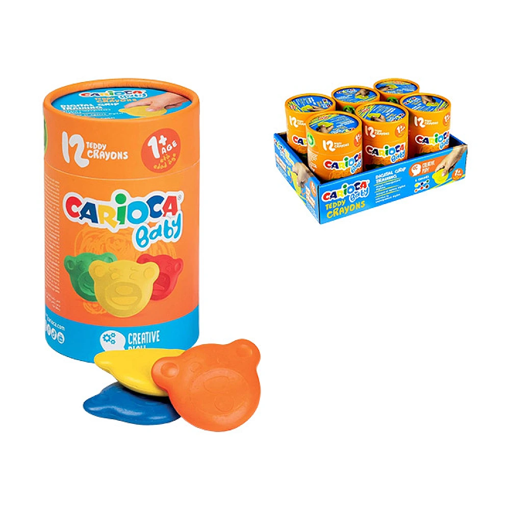 Set creta Carioca Baby Teddy 12buc pentru copii 1+