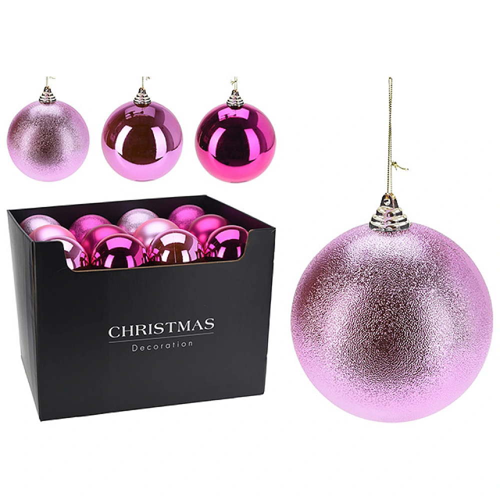 Glob pentru brad 120 mm magenta, plastic