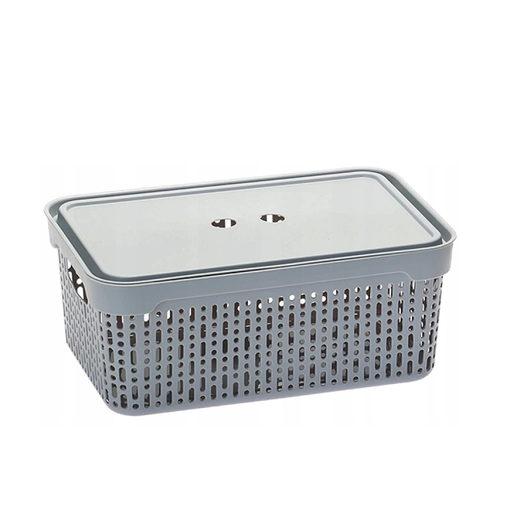 Cos cu capac Morsetta XL, 39.3Х30Х13 cm, gri