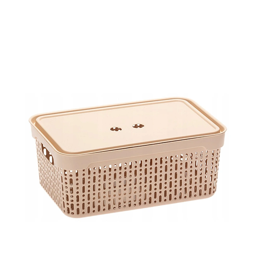 Cos cu capac Morsetta XL, 39.3Х30Х13 cm, latte