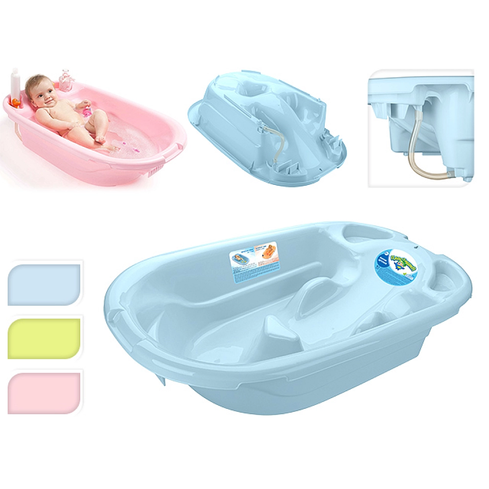 Cada pentru bebelusi Plastiska 34l, 92X53X25cm, anatomic, cu scurgere