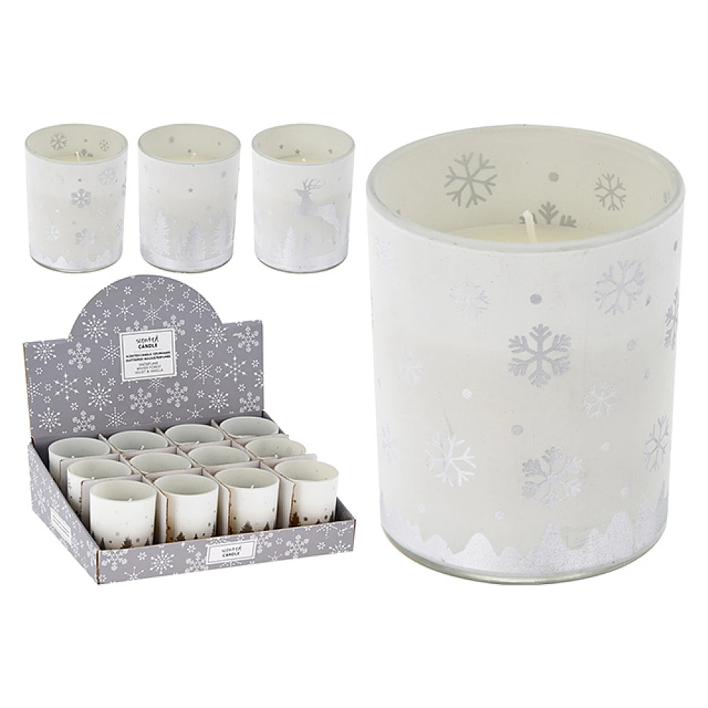 Lumanare in sticla mat 