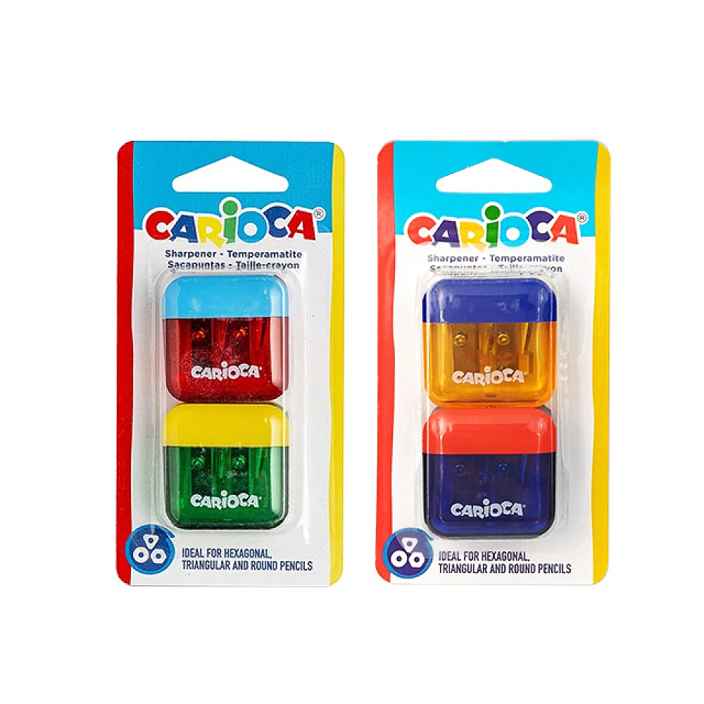 Set ascutitoare dubla pentru creion Carioca 2buc, blister