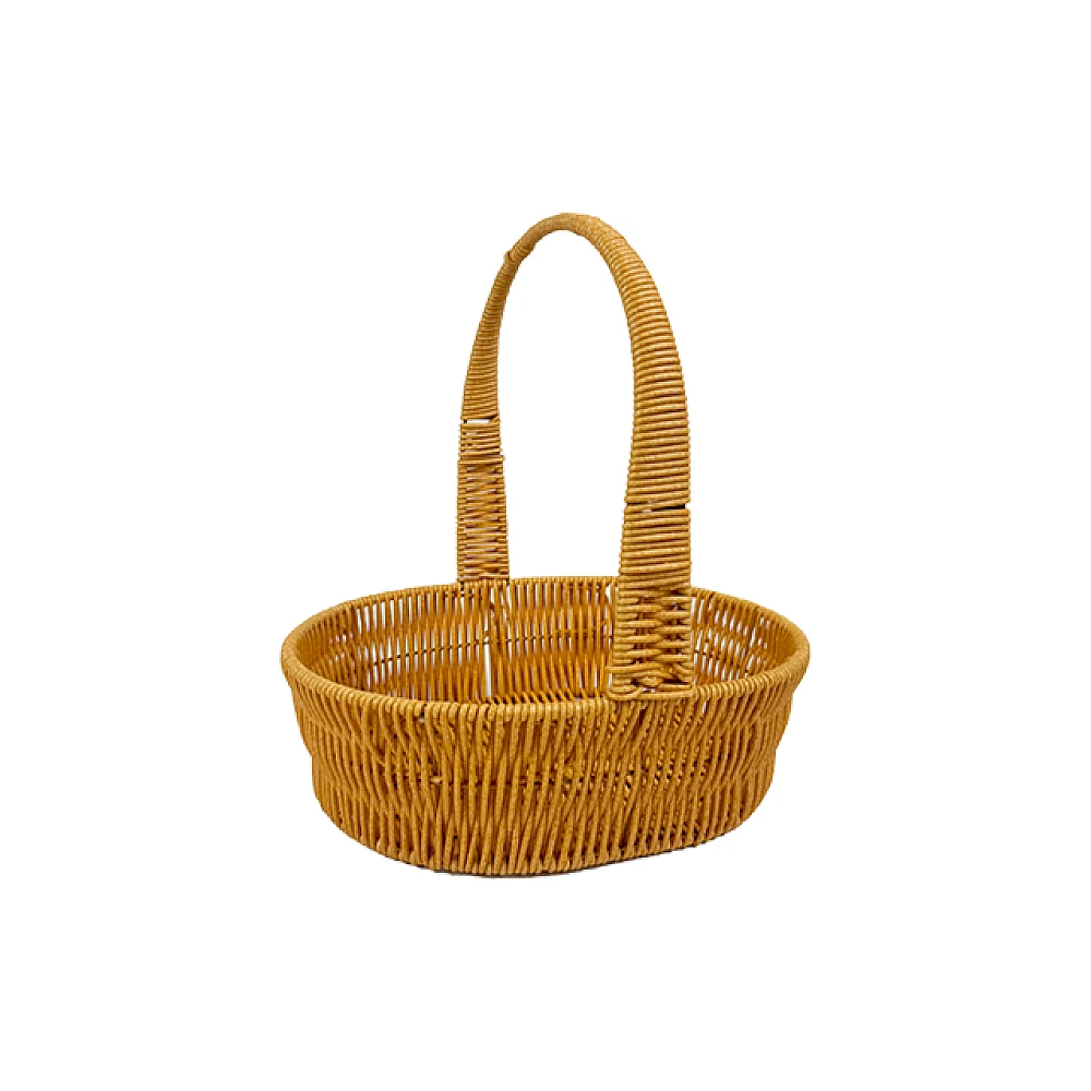 Cos impletit cu maner 24X18XH25 cm, oval