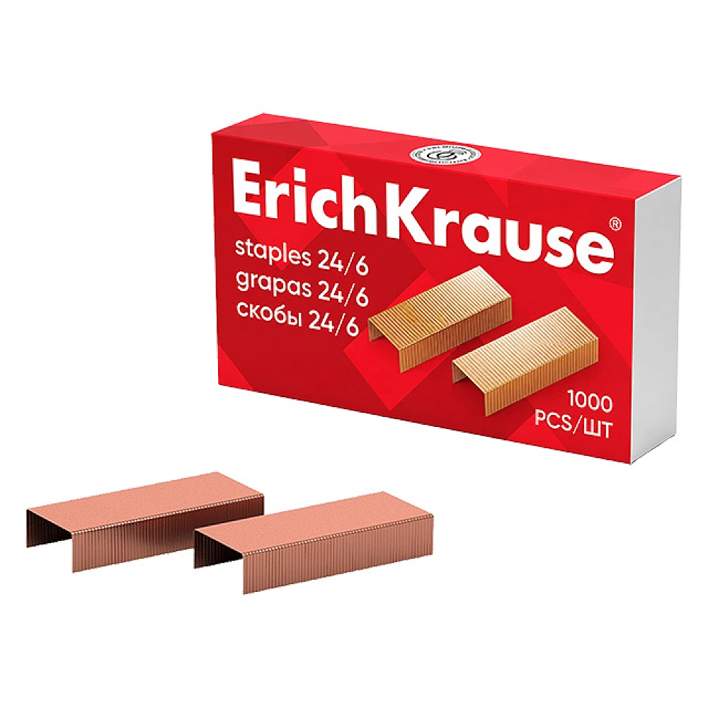 Capse pentru capsator N24/6 ErichKrause 1000buc, acoperire cupru
