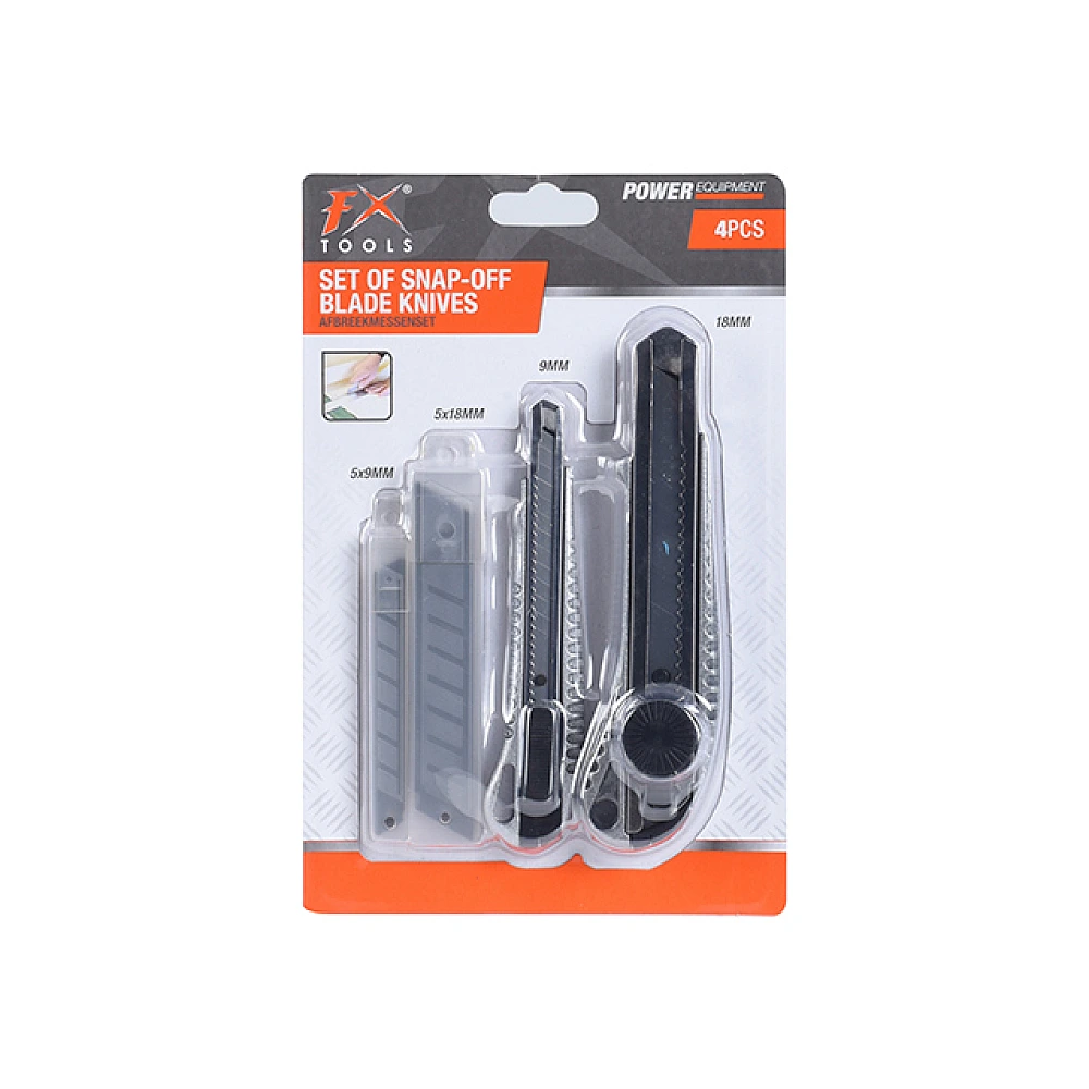 Set cutit 18cm + 5 lame, cutit 9 mm + 5 lame de rezerva