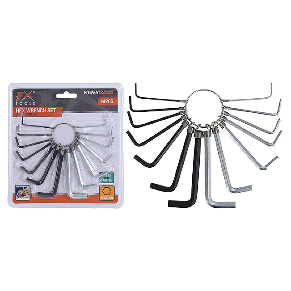 Set chei inelare cu 6 fete, 14 buc 1.5 -6mm
