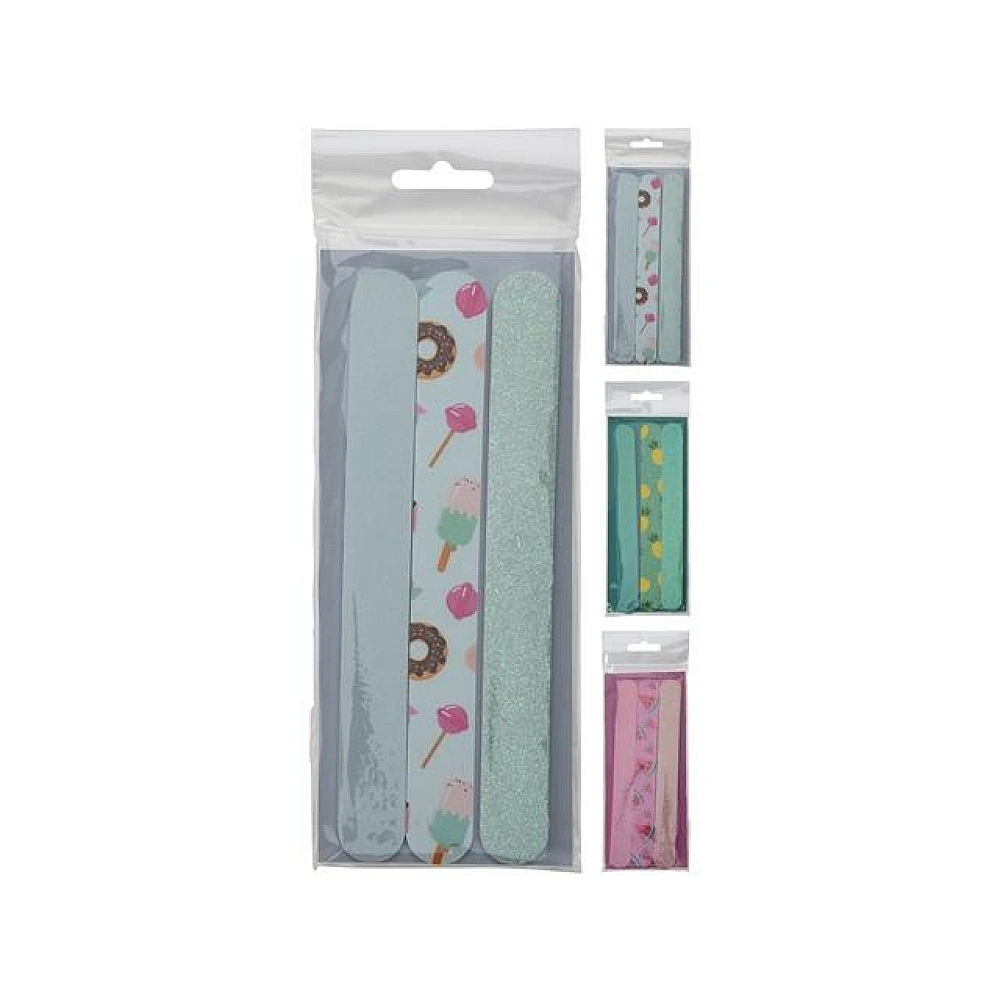 Set pile pentru unghii 3buc Summer, 3 culori, blister