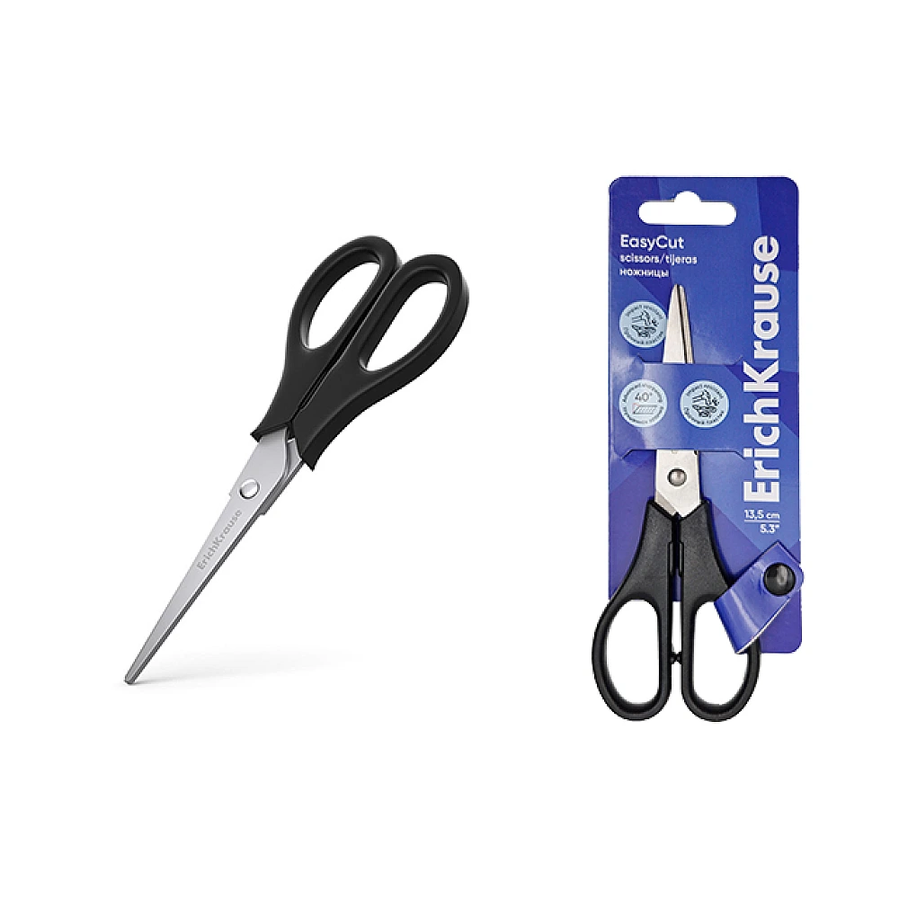 Foarfece ErichKrause EasyCut 13.5cm, negre