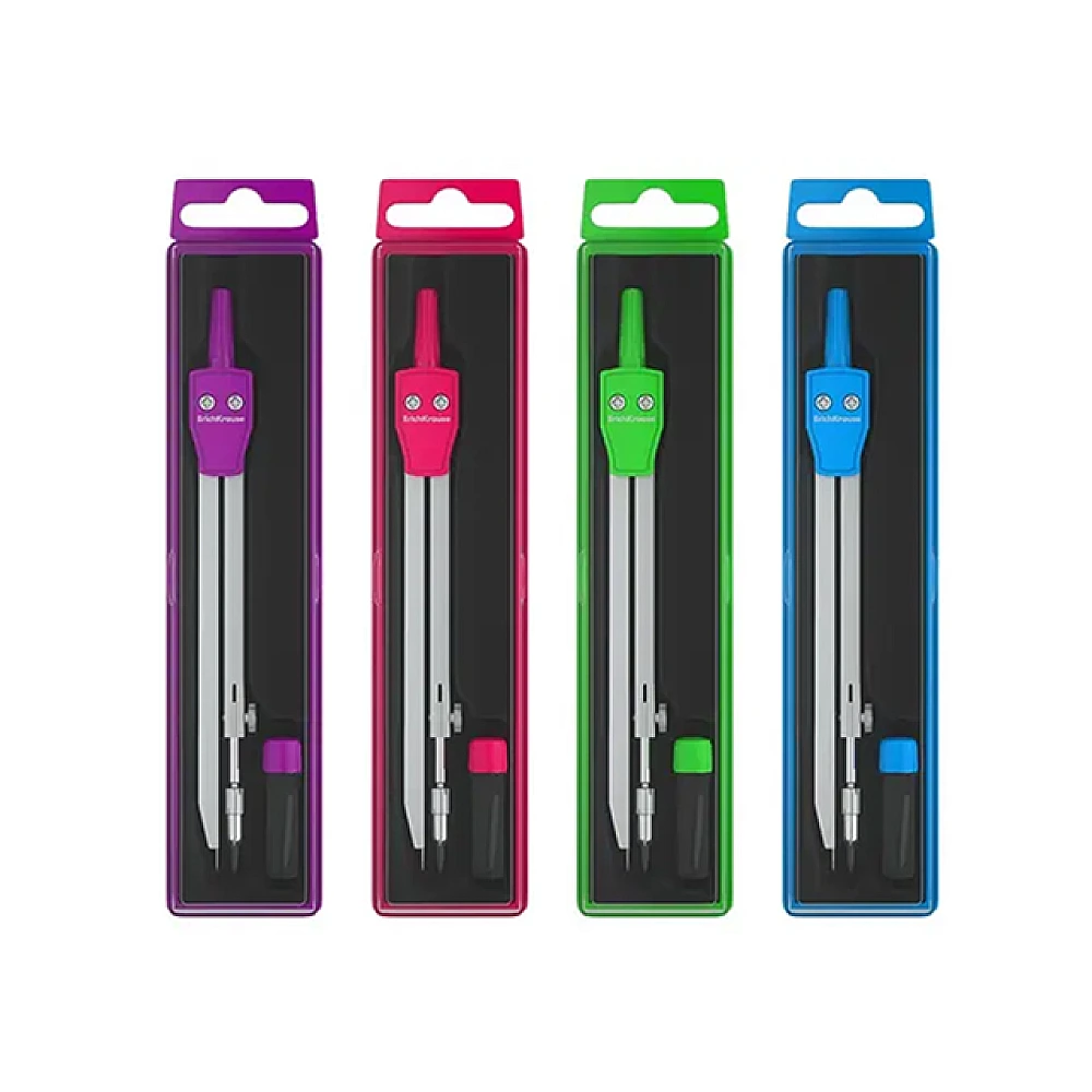 Compas + mine de schimb ErichKrause School, metal